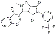 2-METHYL-3-(4-OXO-4H-CHROMEN-3-YL)-5-[3-(TRIFLUOROMETHYL)PHENYL]DIHYDRO-2H-PYRROLO[3,4-D]ISOXAZOLE-4,6(3H,5H)-DIONE Struktur