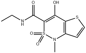 N-ETHYL-4-HYDROXY-1-METHYL-2,2-DIOXO-1,2-DIHYDRO-2LAMBDA6-THIENO[3,2-C][1,2]THIAZINE-3-CARBOXAMIDE Struktur