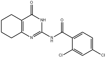 2,4-DICHLORO-N-(4-OXO-3,4,5,6,7,8-HEXAHYDRO-2-QUINAZOLINYL)BENZENECARBOXAMIDE Struktur