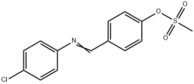 4-([(4-CHLOROPHENYL)IMINO]METHYL)PHENYL METHANESULFONATE Struktur