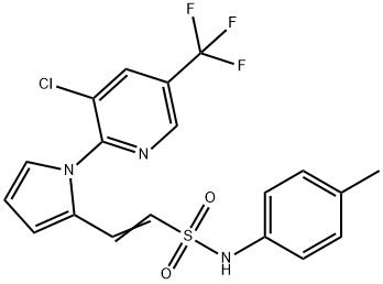 (E)-2-(1-[3-CHLORO-5-(TRIFLUOROMETHYL)-2-PYRIDINYL]-1H-PYRROL-2-YL)-N-(4-METHYLPHENYL)-1-ETHENESULFONAMIDE Struktur