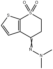 2,3-DIHYDRO-1LAMBDA6-THIENO[2,3-B]THIOPYRAN-1,1,4-TRIONE 4-(N,N-DIMETHYLHYDRAZONE) Struktur