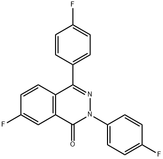 7-FLUORO-2,4-BIS(4-FLUOROPHENYL)-1(2H)-PHTHALAZINONE Struktur