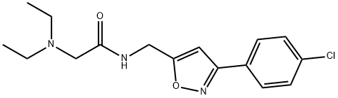 N-([3-(4-CHLOROPHENYL)-5-ISOXAZOLYL]METHYL)-2-(DIETHYLAMINO)ACETAMIDE Struktur