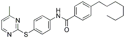 4-N-HEPTYL-N-[4-[(4-METHYLPYRIMIDIN-2-YL)THIO]PHENYL]BENZAMIDE Struktur