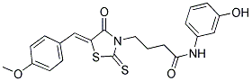 N-(3-HYDROXYPHENYL)-4-[(5Z)-5-(4-METHOXYBENZYLIDENE)-4-OXO-2-THIOXO-1,3-THIAZOLIDIN-3-YL]BUTANAMIDE Struktur