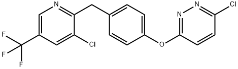 3-CHLORO-6-(4-([3-CHLORO-5-(TRIFLUOROMETHYL)-2-PYRIDINYL]METHYL)PHENOXY)PYRIDAZINE Struktur