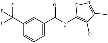 N-(4-CHLORO-3-METHYL-5-ISOXAZOLYL)-3-(TRIFLUOROMETHYL)BENZENECARBOXAMIDE Struktur