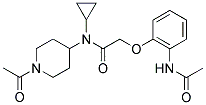 N-(1-ACETYLPIPERIDIN-4-YL)-N-CYCLOPROPYL-2-(2-ACETAMIDOPHENOXY)ACETAMIDE Struktur