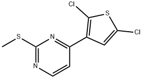 4-(2,5-DICHLORO-3-THIENYL)-2-(METHYLSULFANYL)PYRIMIDINE Struktur