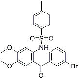 N-[2-(3-BROMO-BENZOYL)-4,5-DIMETHOXY-PHENYL]-4-METHYL-BENZENESULFONAMIDE Struktur