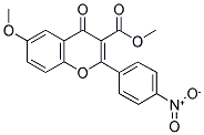 6-METHOXY-3-(METHOXYCARBONYL)-2-(4-NITROPHENYL)-4H-BENZOPYRAN-4-ONE Struktur