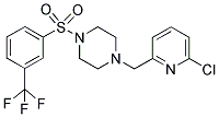 1-[(6-CHLOROPYRIDIN-2-YL)METHYL]-4-[(3-(TRIFLUOROMETHYL)PHENYL)SULPHONYL]PIPERAZINE Struktur