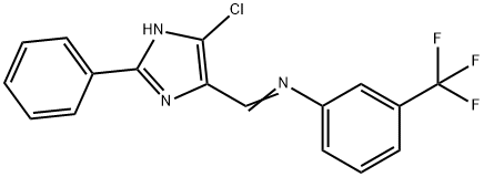 N-[(5-CHLORO-2-PHENYL-1H-IMIDAZOL-4-YL)METHYLENE]-3-(TRIFLUOROMETHYL)ANILINE Struktur