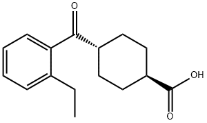 TRANS-4-(2-ETHYLBENZOYL)CYCLOHEXANE-1-CARBOXYLIC ACID Struktur