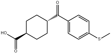 TRANS-4-(4-THIOMETHYLBENZOYL)CYCLOHEXANE-1-CARBOXYLIC ACID Struktur