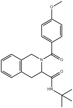 N-(TERT-BUTYL)-2-(4-METHOXYBENZOYL)-1,2,3,4-TETRAHYDRO-3-ISOQUINOLINECARBOXAMIDE Struktur