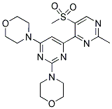 2,6-DIMORPHOLINO-4-[2-METHYL-5-(METHYLSULPHONYL)PYRIMIDIN-4-YL]PYRIMIDINE Struktur