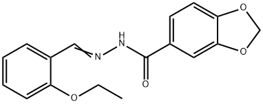 N'-[(E)-(2-ETHOXYPHENYL)METHYLIDENE]-1,3-BENZODIOXOLE-5-CARBOHYDRAZIDE Struktur