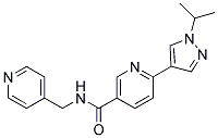 6-[1-(ISOPROPYL)-(1H)-PYRAZOL-4-YL]-N-(4-PYRIDINYLMETHYL)PYRIDINE-3-CARBOXAMIDE Struktur