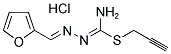 2,3-DIAZA-4-(2-FURYL)-1-PROP-2-YNYLTHIOBUTA-1,3-DIENYLAMINE, HYDROCHLORIDE Struktur