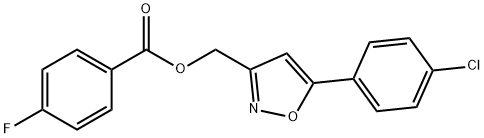 [5-(4-CHLOROPHENYL)-3-ISOXAZOLYL]METHYL 4-FLUOROBENZENECARBOXYLATE Struktur