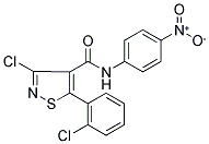 3-CHLORO-5-(2-CHLOROPHENYL)-N-(4-NITROPHENYL)ISOTHIAZOLE-4-CARBOXAMIDE Struktur