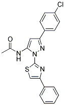 N-[3-(4-CHLOROPHENYL)-1-(4-PHENYL-1,3-THIAZOL-2-YL)-1H-PYRAZOL-5-YL]ACETAMIDE Struktur