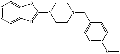 2-[4-(4-METHOXYBENZYL)PIPERAZINO]-1,3-BENZOTHIAZOLE Struktur