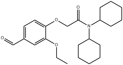 N,N-DICYCLOHEXYL-2-(2-ETHOXY-4-FORMYL-PHENOXY)-ACETAMIDE Struktur