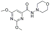 2,6-DIMETHOXY-N-MORPHOLINOPYRIMIDINE-4-CARBOXAMIDE Struktur