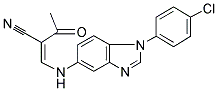 2-ACETYL-3-([1-(4-CHLOROPHENYL)-1H-BENZIMIDAZOL-5-YL]AMINO)ACRYLONITRILE Struktur