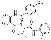 N-(1-(O-TOLUIDINO)-3-METHYL-1-OXOBUTAN-2-YL)-2-(4-METHOXYBENZAMIDO)BENZAMIDE Struktur