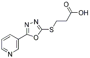 3-[(5-PYRIDIN-3-YL-1,3,4-OXADIAZOL-2-YL)THIO]PROPANOIC ACID Struktur