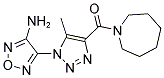 [1-(4-AMINO-1,2,5-OXADIAZOL-3-YL)-5-METHYL-1H-1,2,3-TRIAZOL-4-YL](1-AZEPANYL)METHANONE Struktur