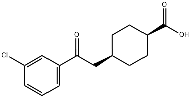 CIS-4-[2-(3-CHLOROPHENYL)-2-OXOETHYL]CYCLOHEXANE-1-CARBOXYLIC ACID Struktur