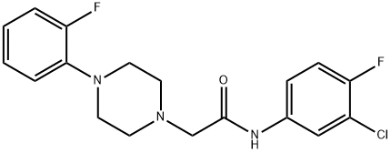 N-(3-CHLORO-4-FLUOROPHENYL)-2-[4-(2-FLUOROPHENYL)PIPERAZINO]ACETAMIDE Struktur