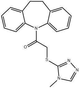 5-{[(4-METHYL-4H-1,2,4-TRIAZOL-3-YL)THIO]ACETYL}-10,11-DIHYDRO-5H-DIBENZO[B,F]AZEPINE Struktur