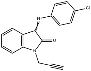 3-[(4-CHLOROPHENYL)IMINO]-1-(2-PROPYNYL)-1,3-DIHYDRO-2H-INDOL-2-ONE Struktur