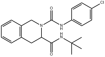 N3-(TERT-BUTYL)-N2-(4-CHLOROPHENYL)-3,4-DIHYDRO-2,3(1H)-ISOQUINOLINEDICARBOXAMIDE Struktur