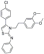 (Z)-N-(4-(4-CHLOROPHENYL)-3-(3,4-DIMETHOXYPHENETHYL)THIAZOL-2(3H)-YLIDENE)BENZENAMINE Struktur