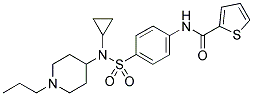 N-[4-((CYCLOPROPYL(1-PROPYLPIPERIDIN-4-YL)AMINO)SULPHONYL)PHENYL]THIOPHENE-2-CARBOXAMIDE Struktur