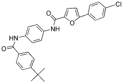 N-(4-(4-TERT-BUTYLBENZAMIDO)PHENYL)-5-(4-CHLOROPHENYL)FURAN-2-CARBOXAMIDE Struktur