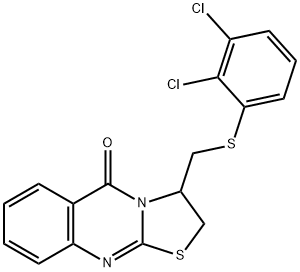 3-([(2,3-DICHLOROPHENYL)SULFANYL]METHYL)-2,3-DIHYDRO-5H-[1,3]THIAZOLO[2,3-B]QUINAZOLIN-5-ONE Struktur