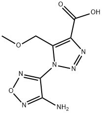 1-(4-AMINO-1,2,5-OXADIAZOL-3-YL)-5-(METHOXYMETHYL)-1H-1,2,3-TRIAZOLE-4-CARBOXYLIC ACID Struktur