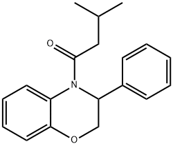 3-METHYL-1-(3-PHENYL-2,3-DIHYDRO-4H-1,4-BENZOXAZIN-4-YL)-1-BUTANONE Struktur