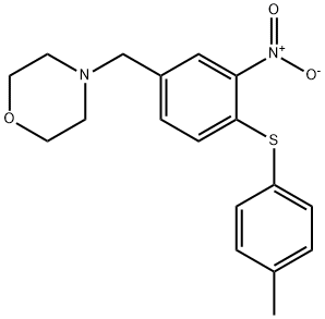 4-(4-[(4-METHYLPHENYL)SULFANYL]-3-NITROBENZYL)MORPHOLINE Struktur