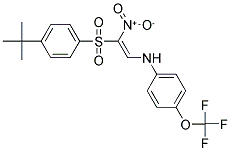 1-((4-(TERT-BUTYL)PHENYL)SULFONYL)-1-NITRO-2-((4-(TRIFLUOROMETHOXY)PHENYL)AMINO)ETHENE Struktur