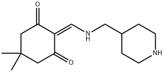 5,5-DIMETHYL-2-([(PIPERIDIN-4-YLMETHYL)-AMINO]-METHYLENE)-CYCLOHEXANE-1,3-DIONE Struktur