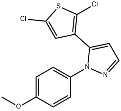 4-[5-(2,5-DICHLORO-3-THIENYL)-1H-PYRAZOL-1-YL]PHENYL METHYL ETHER Struktur